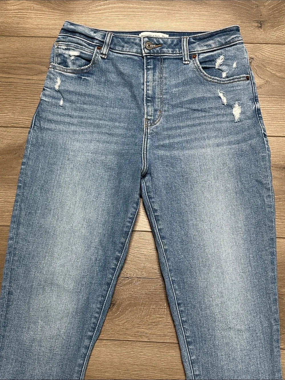 Abercrombie & Fitch Super Skinny Ankle High Rise Curve Love Blue Jeans 28 Long